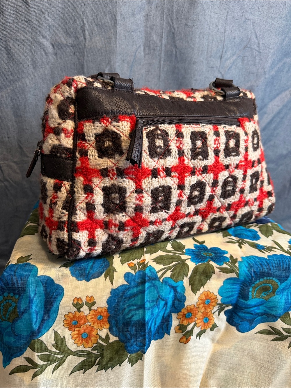 Vera Bradley “Tweed Wool” Collection Tassel Handbag